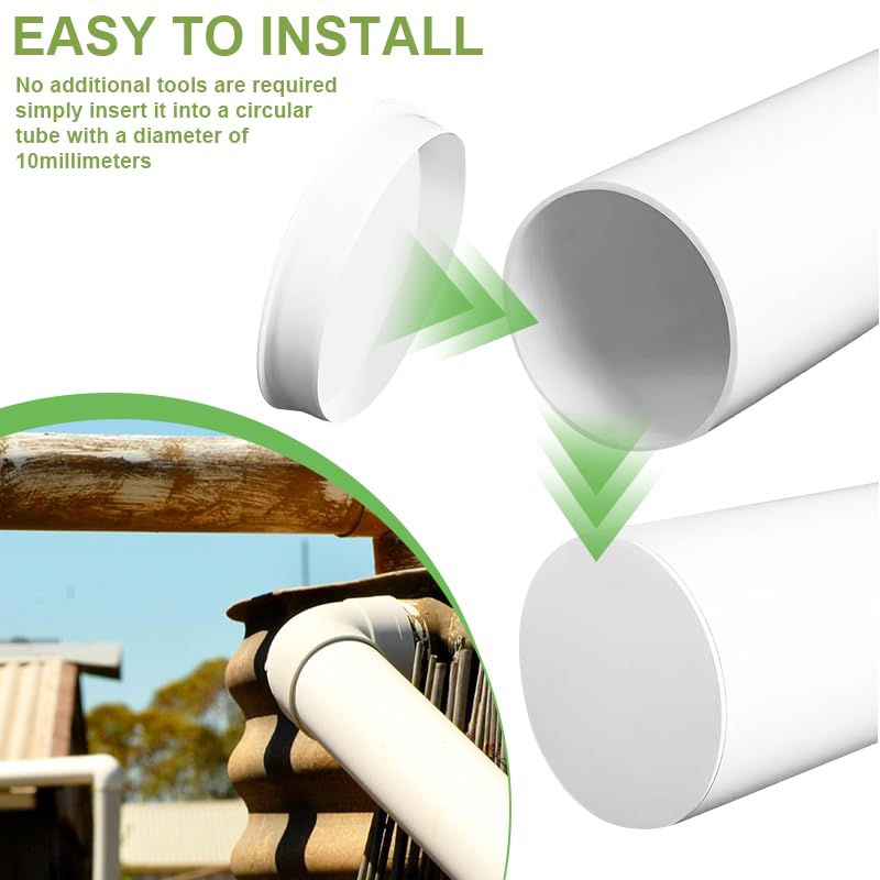 2 Stück PVC Rohrstopfen DN 100 – Abdeckkappen Für Lüftungsrohre, Abwasser, Weiß, 100 Mm