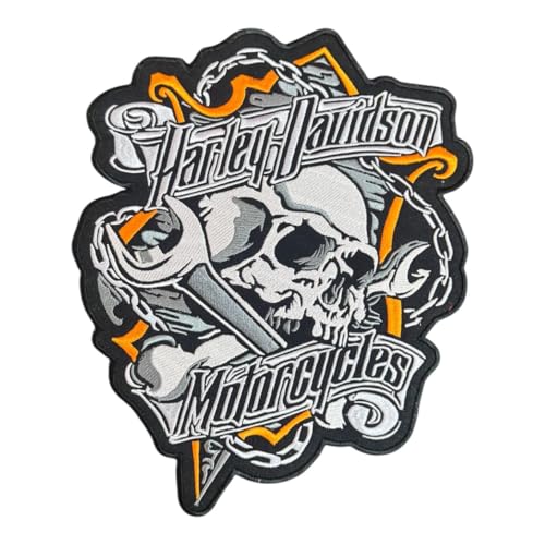 Large Size Harley Iron On Embroidery Patch for Leather Jackets & Vest Size (129 Inches) Rami003