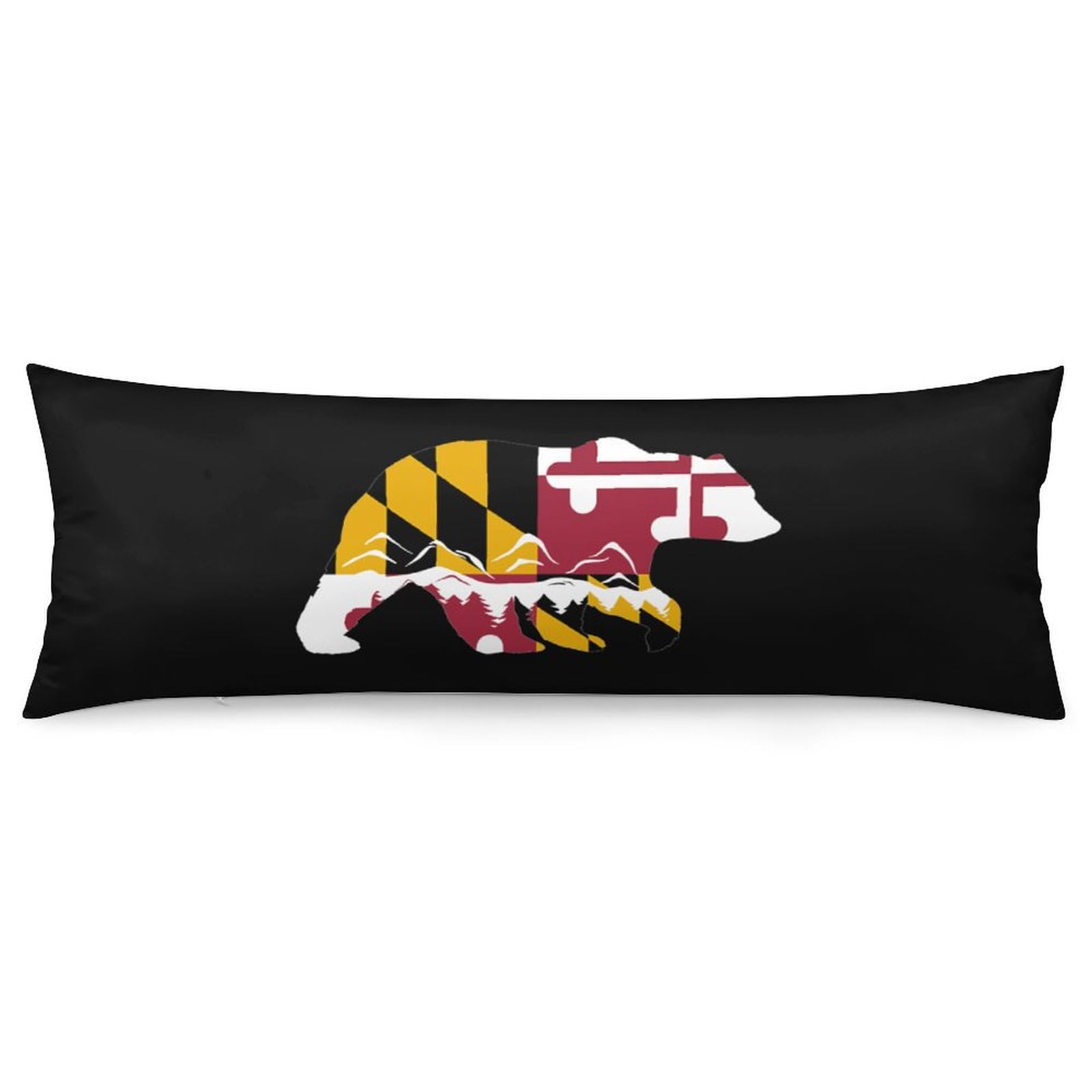 Maryland State Bear Mountain Body Pillow Cover Lightweight Long Pillow Case for Cushion Sofa Living Room Bed 20