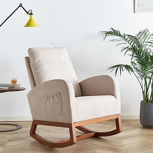 Dolonm Rocking Chair Mid-Century Modern Nursery Rocking Armchair...