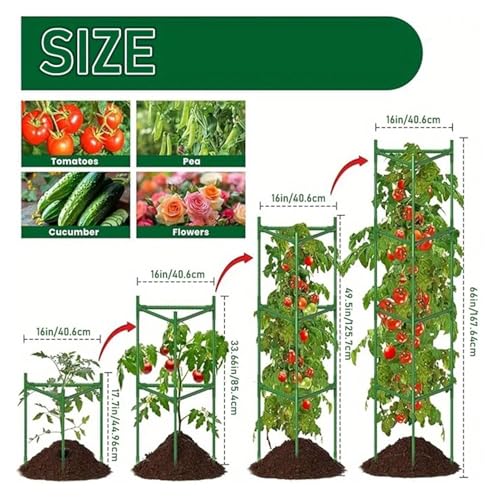 Cage à tomates treillis de concombre et piquets support plantes métal