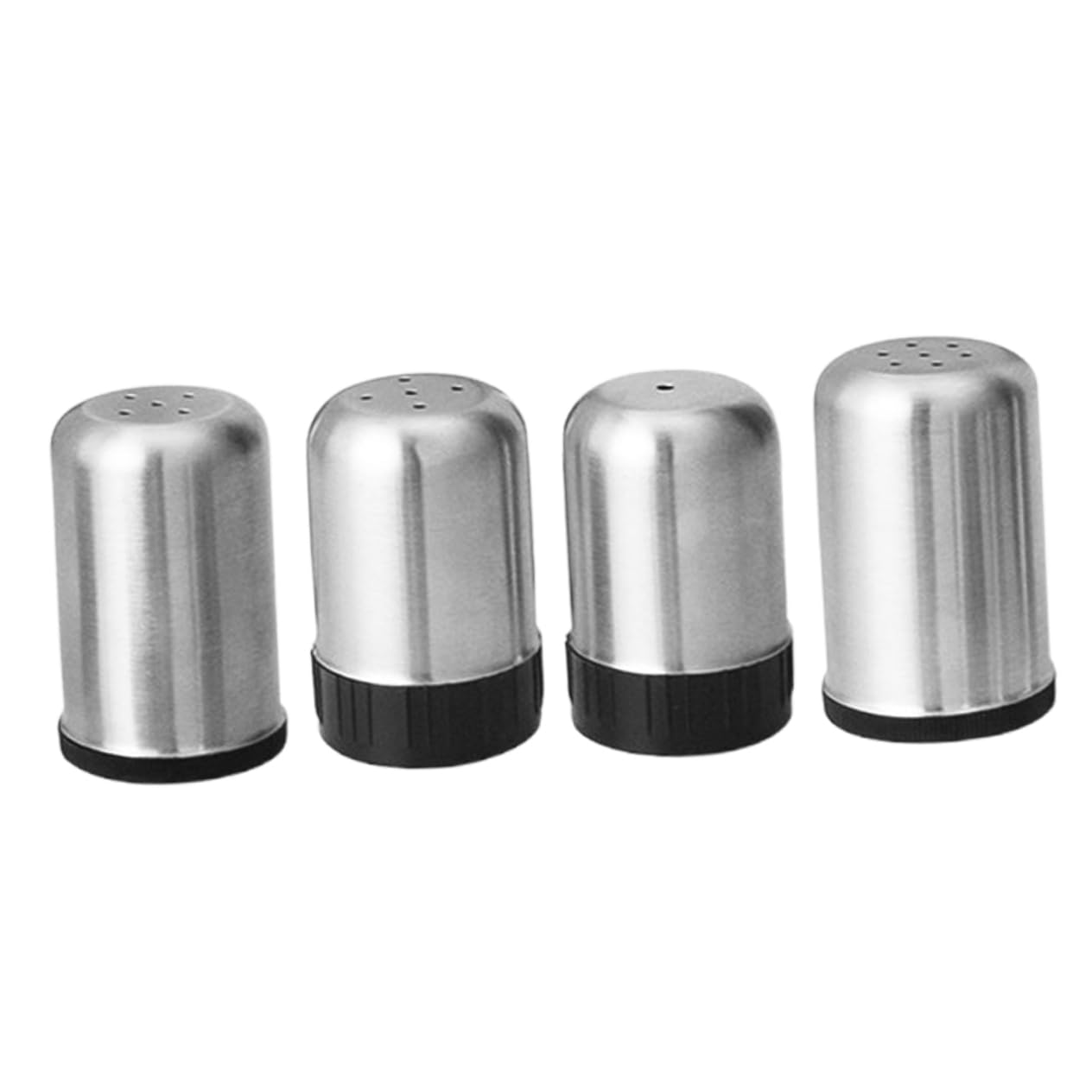 OFFSCH Cooking Essential 4pcs Stainless Steel Seasoning Storage Bottle Pepper Bottles Sprayer for Bbq Kitchen Use