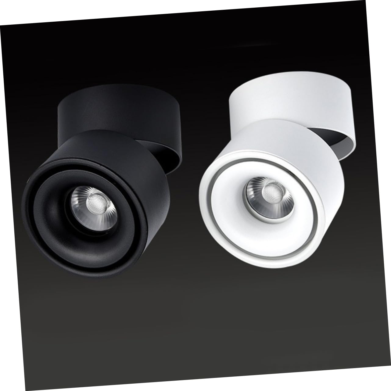 Holibanna LED Deckeneinbaustrahler 10w Aluminium Verstellbar mit Einfacher Installation und Aufputzmontage für Schaufenster und Ladenbeleuchtung in Schwarz