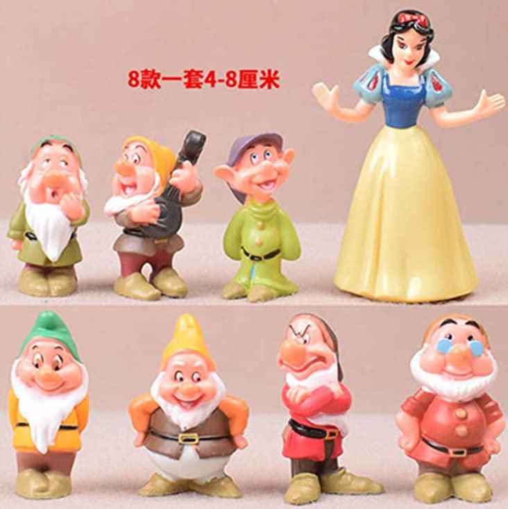 Amazon.co.jp: ミニチュアフィギュア 白雪姫プリンセスと7人の小人の像