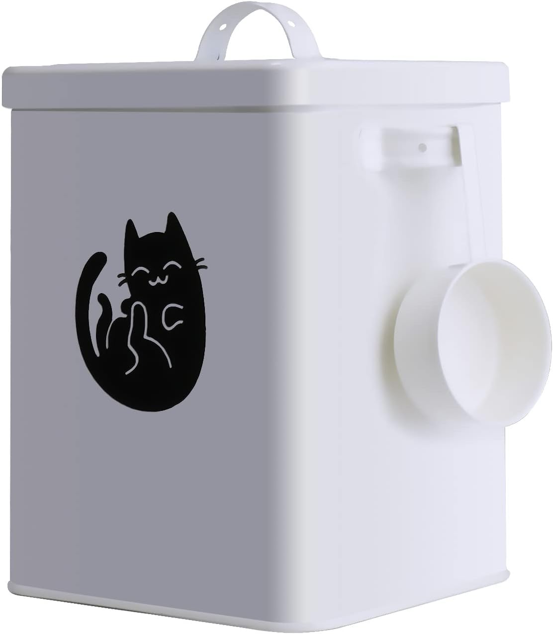 KWQBHW Dog and Cat Food Storage Container Metal Cat Treats