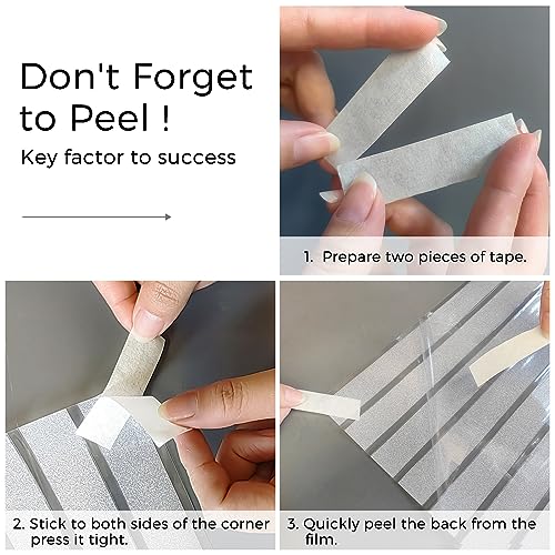 Coavas 187 Window Privacy Film Frosted Glass Window Film Heat Blocking Window Cling Decorative Frosting Film Static Cling Vinyl Door Window Coverings Home Window Tint Blinds thumb #7