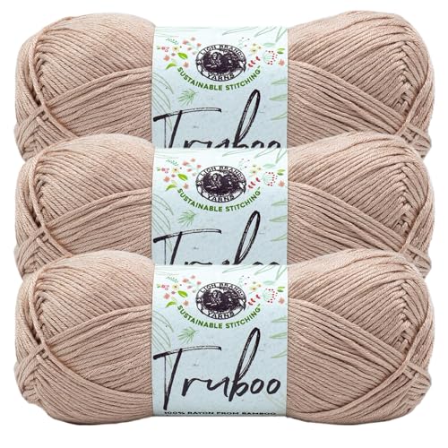 Image of (3 Pack) Lion Brand Yarn Truboo Yarn, Tan