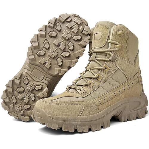 Lusinn Men's Waterproof Anti-Puncture Work Boots, Size 9.5