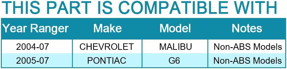 IRONTEK Front Left & Right Wheel Bearing and Hub Assembly 513215x2（5Lug W/O ABS Fits 2004-2007 for Chevrolet Malibu, 2005-2007 for Pontiac G6 2 PCS