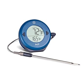 ThermoWorks DOT Chefs Favorite Simple Alarm Thermometer - Nautical Blue
