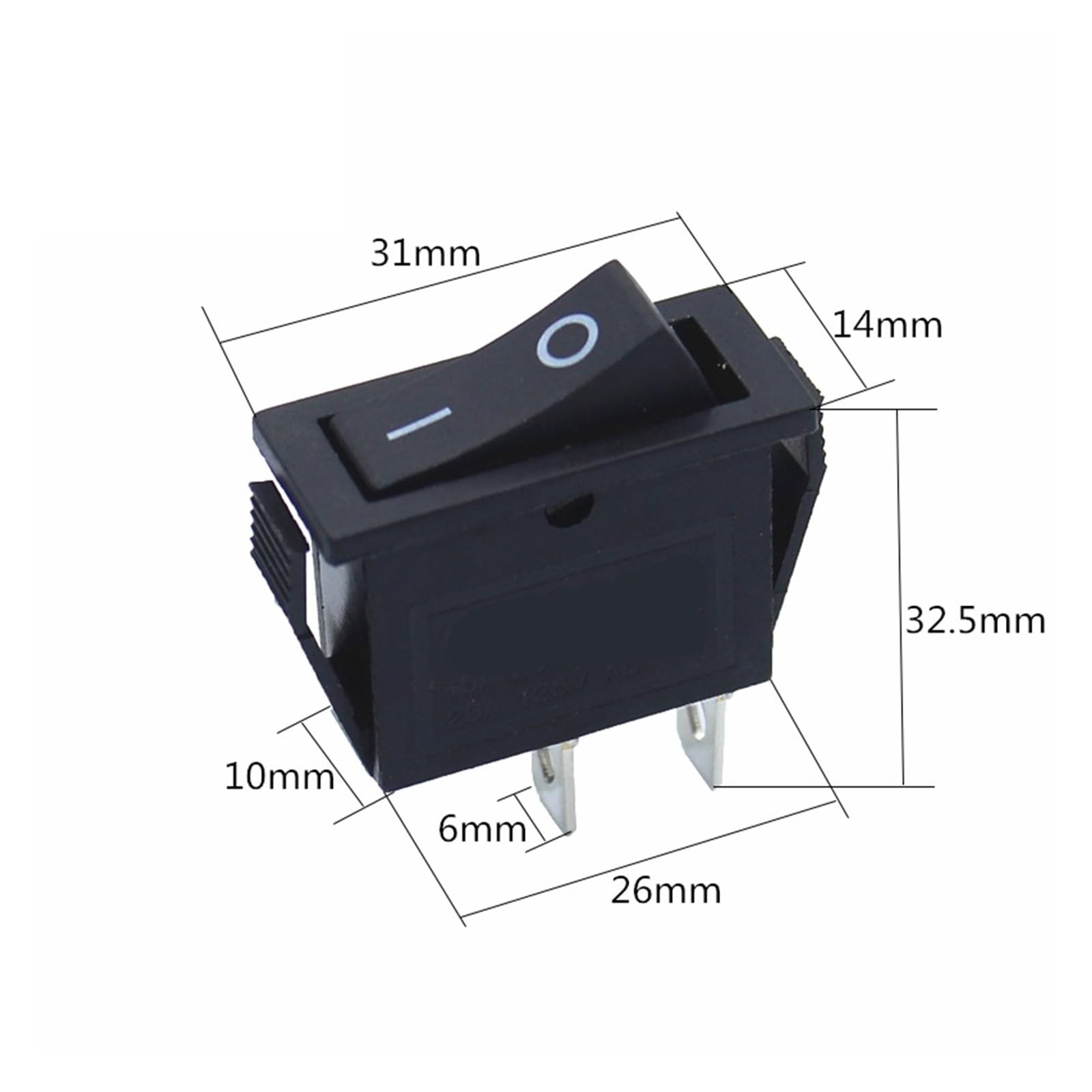 Interruptor Basculante KCD3 15A 250V/20A 125VAC 2 Pines SPDT ON-Off Posiciones