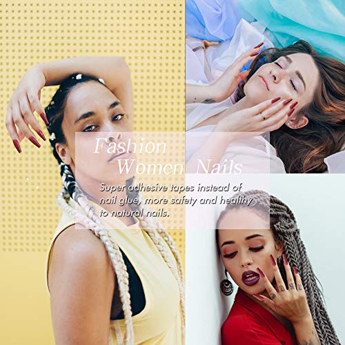 30Pcs Unghie Finte Donne Punte Acriliche Opache