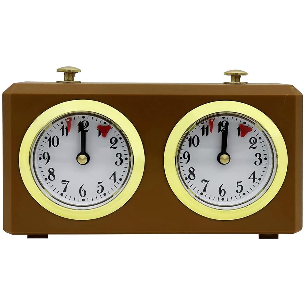 Montre mécanique d'échecs analogique sans pile pour tournoi et club