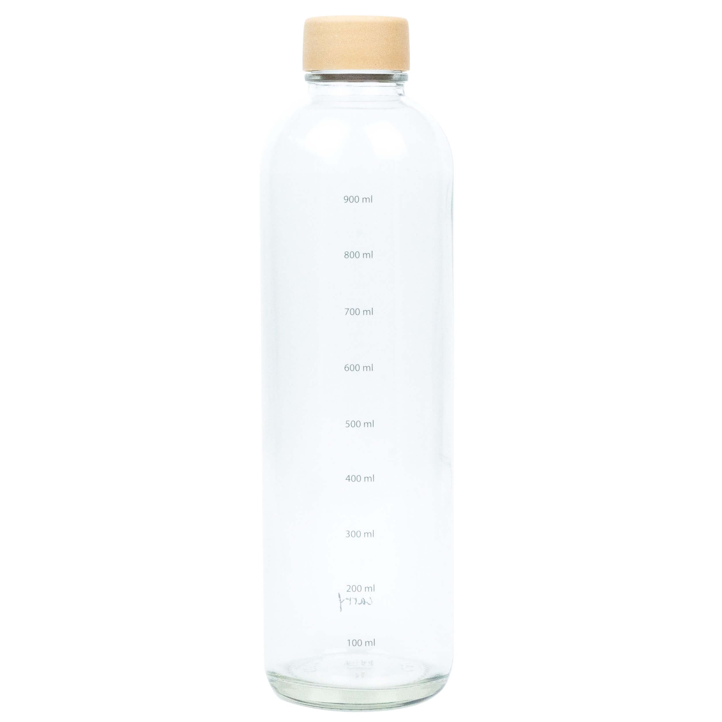 Carry Carrybottles Trinkflasche Glas 1,0 l | Sportflasche, Wasserflasche | HYDRATION BOOST | BPA-frei, auslaufsicher & kohlensäuregeeignet | Plastikfrei & nachhaltig produziert | Made in Germany