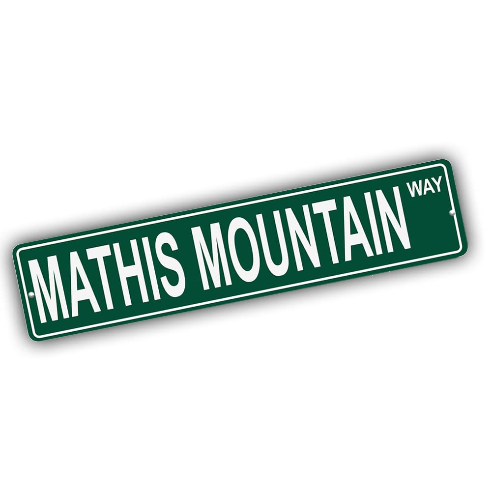 Alabama Mountains Pick Your Mountain Compatible/Replacement for Mathis Mountain United States Mountain Aluminum Metal Tin Street Sign Style Home Decor For Man Cave Poker Tavern Game Room
