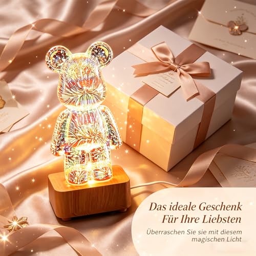 Große Bär -Nachtlichter, LED Stimmungslicht,2.58 * 7.76 * 3.58 in,verstellbare Helligkeit und Farbe,Schlafzimmerlicht,Dekorative Lampen,für Zuhause, Schlafzimmer, Wohnzimmer Dekoration – Bild 5