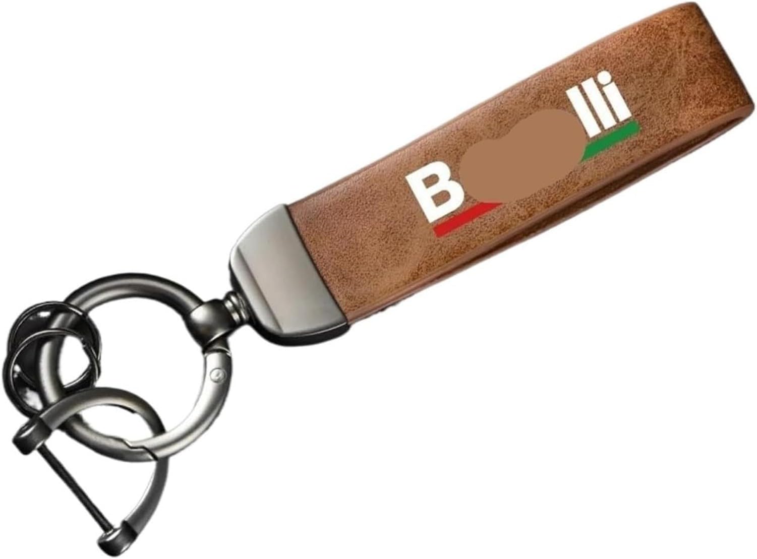 XIUNYIE Genuine Leather Motorcycle Keychain Keyring Holder for Scooter Cafe Racer Cruiser 400 500 60, B