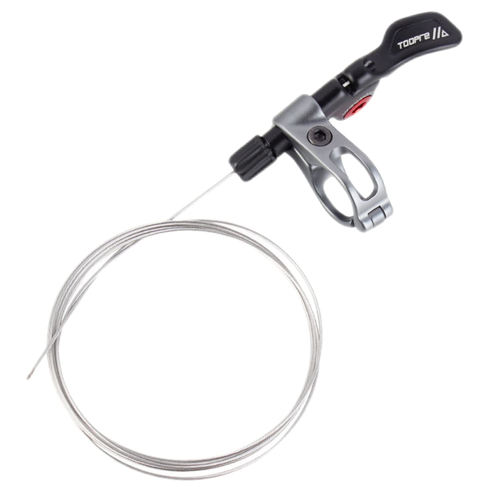 LINGJIONG5 Pcs Seatpost Lever - Universal Anodizing Dropper Remote Lever - Black Gray Dropper Post Remote Lever Cycling Accessories Aluminum Alloy Cover Polishing