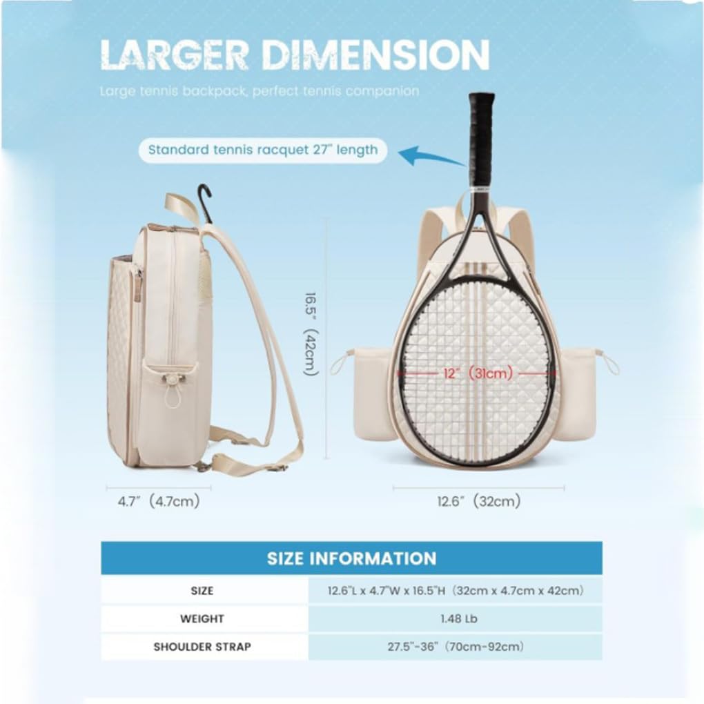 Elegante Tennisschlägertasche für modebewusste Spieler ABS