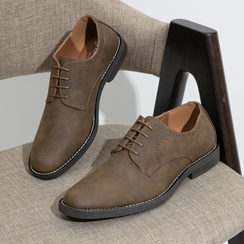 Image of Jousen Men's Dress Shoes Retro Casual Dress Shoes for Men