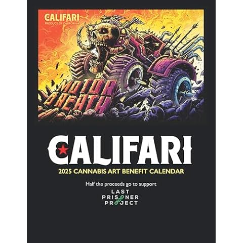 Califari Strain Art Benefit 2025 Wall Calendar - Wall Art for Dorm, Store, Dispensary, or Smoke Shop - Home Office and Stoner Room Decor Cover