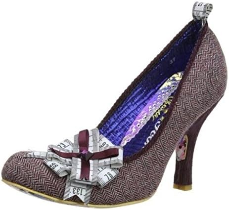 Irregular Choice Tape Tastic Purple Cream Fabric New Womens Court Shoes Heels