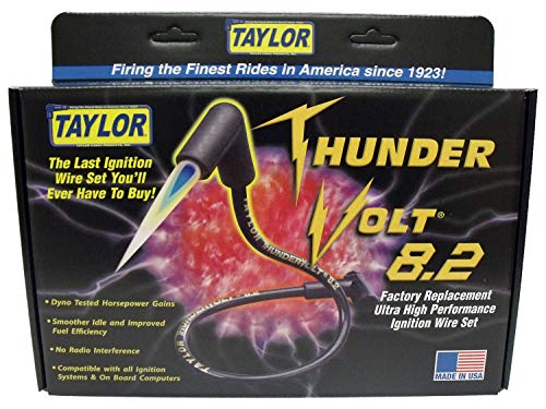 Taylor Cable 82205 Thundervolt 8.2 Spark Plug Wire Set, Red #TOP1