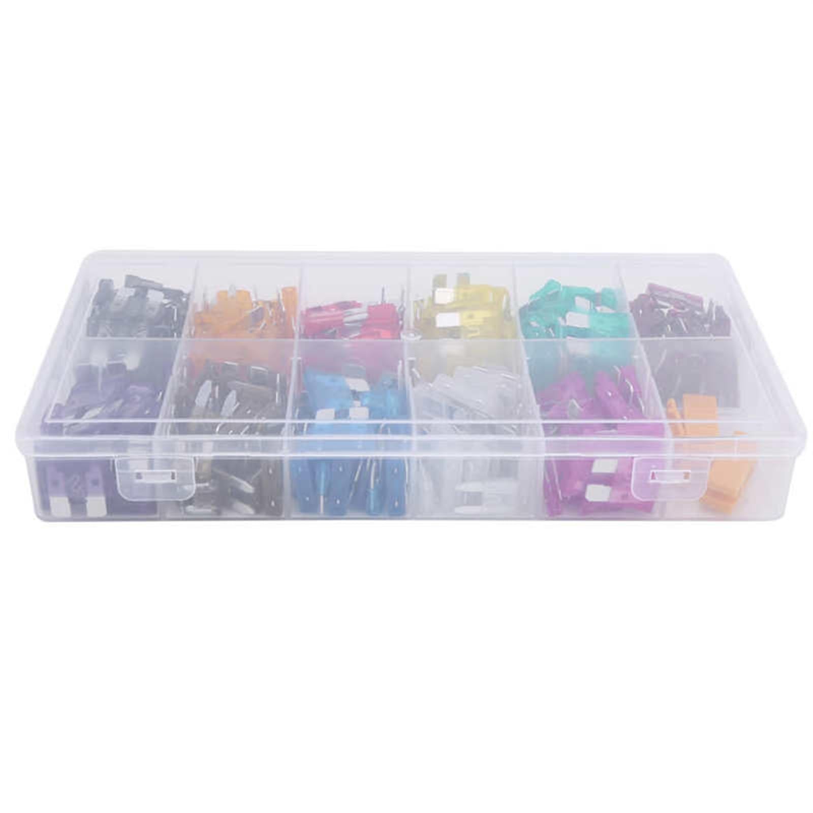 Kit de fusibles de cuchilla de 330 piezas, tamaño pequeño, mediano, mini, surtido de 2A-40A con fusible de cuchilla de clips amarillos