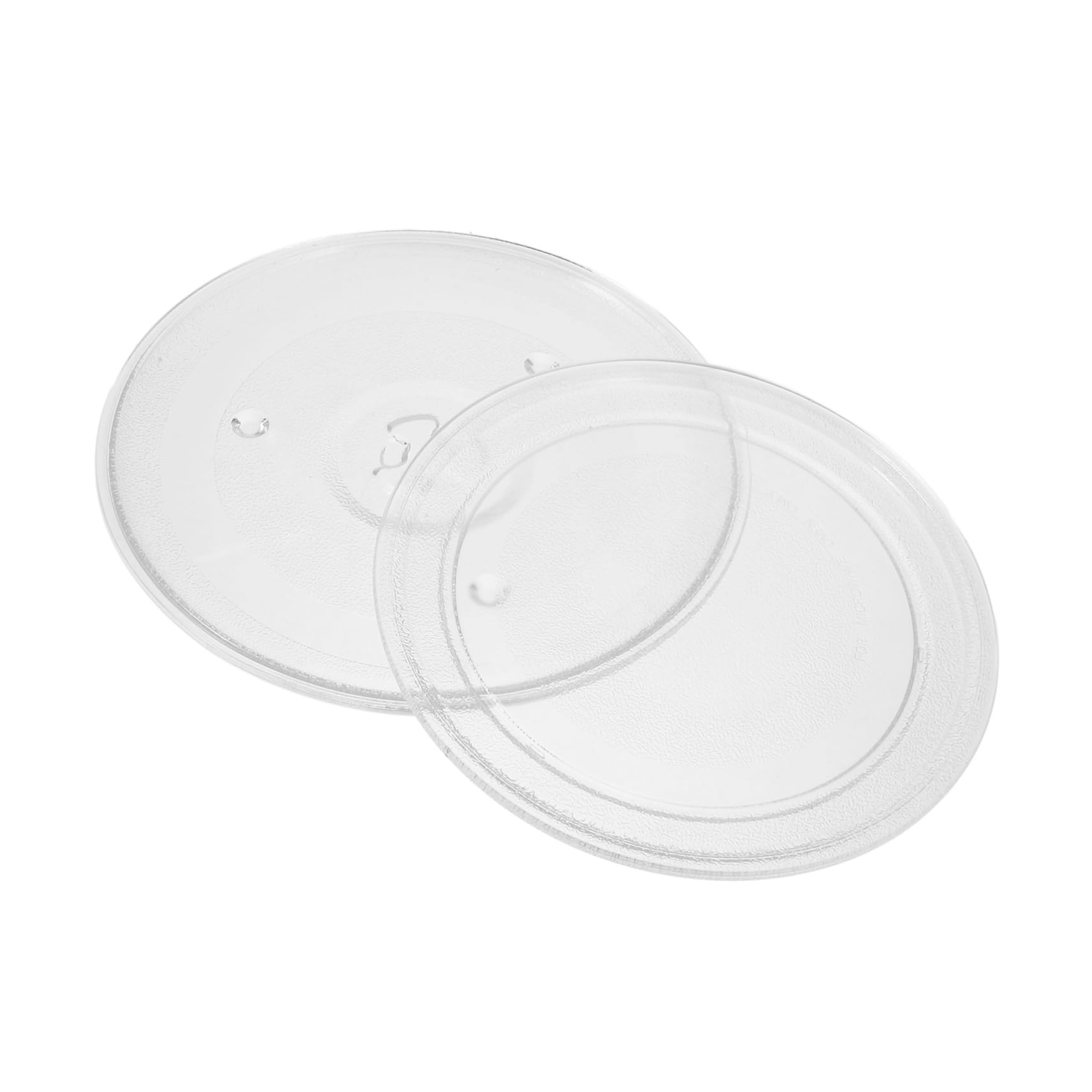 Operitacx Plato Giratorio de Vidrio y Microondas para Repuesto de 2 Piezas, Resistente al Calor Movimiento Suave para Calentamiento Uniforme