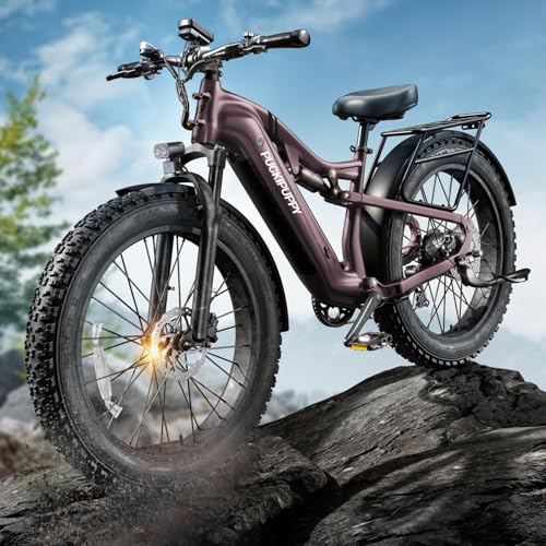 PUCKIPUPPY Electric Mountain Bike with 80-Mile Range