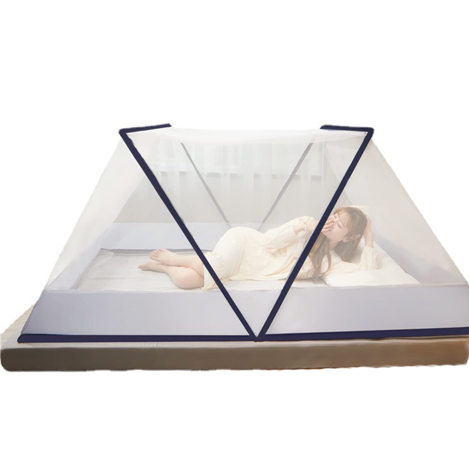 GJMSSMY Mosquito Nets Pop Up Mosquito Net Ultralight Weight Beach Tent Travel Bed Free Installation and Folding Net for Adult Bottomless Sleep Bug Nets Outdoor,Gray,100 * 190CM