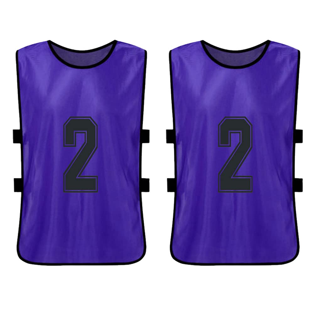 mingzhe Pettorine da Calcio Numerate, Maglie da Calcio in Poliestere Ad Asciugatura Rapida Allenamento della Squadra Gilet Sportivo Adatto per, Basket, (12 pezzi per adulti)