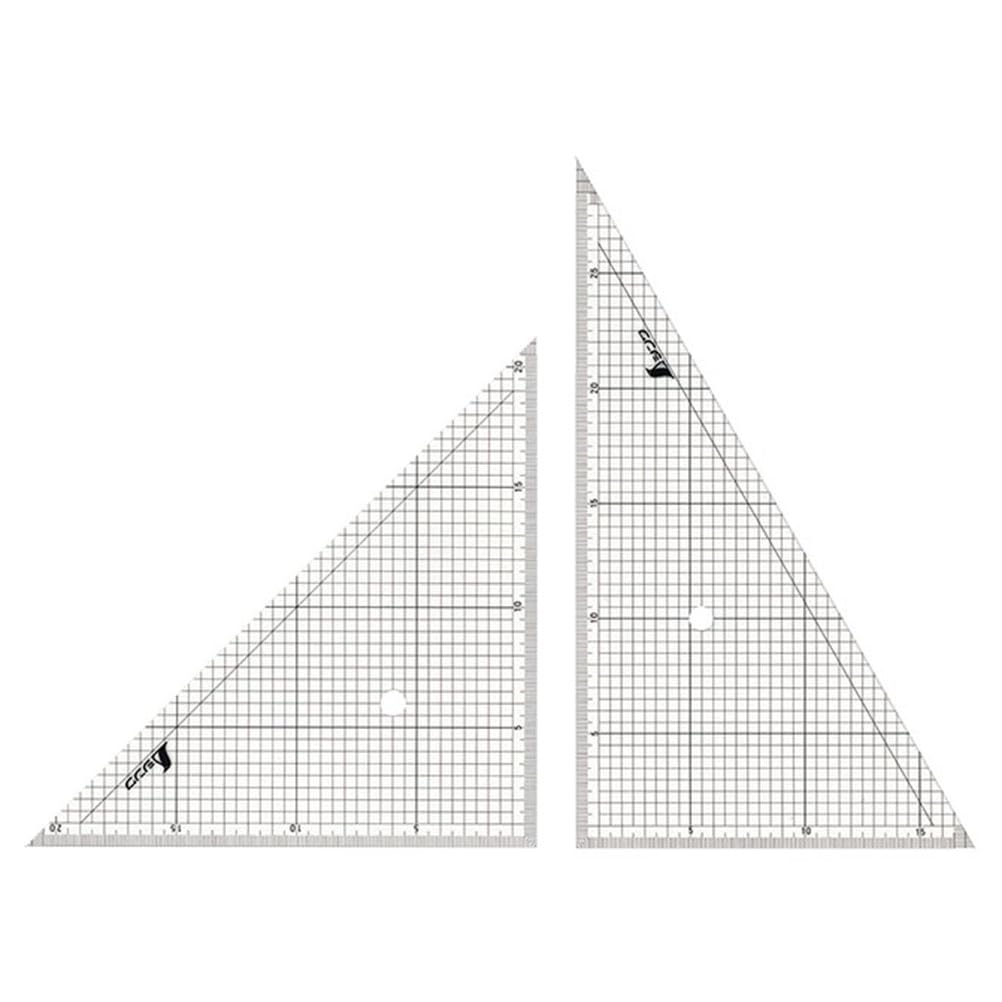 Shinwa Sokutei Set square (acrylic) with grid scale 30 cm [77062] (Japan Import)