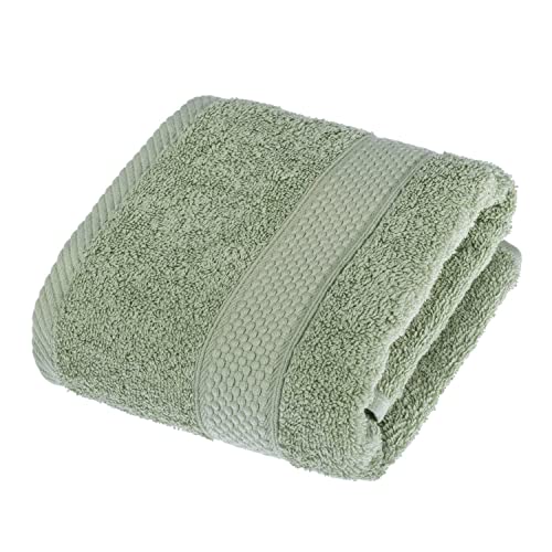 Homescapes Flauschiges Premium Frottee Handtuch ca. 50 x 90 cm aus 100% Reiner Baumwolle, lind grün – Ansicht 1