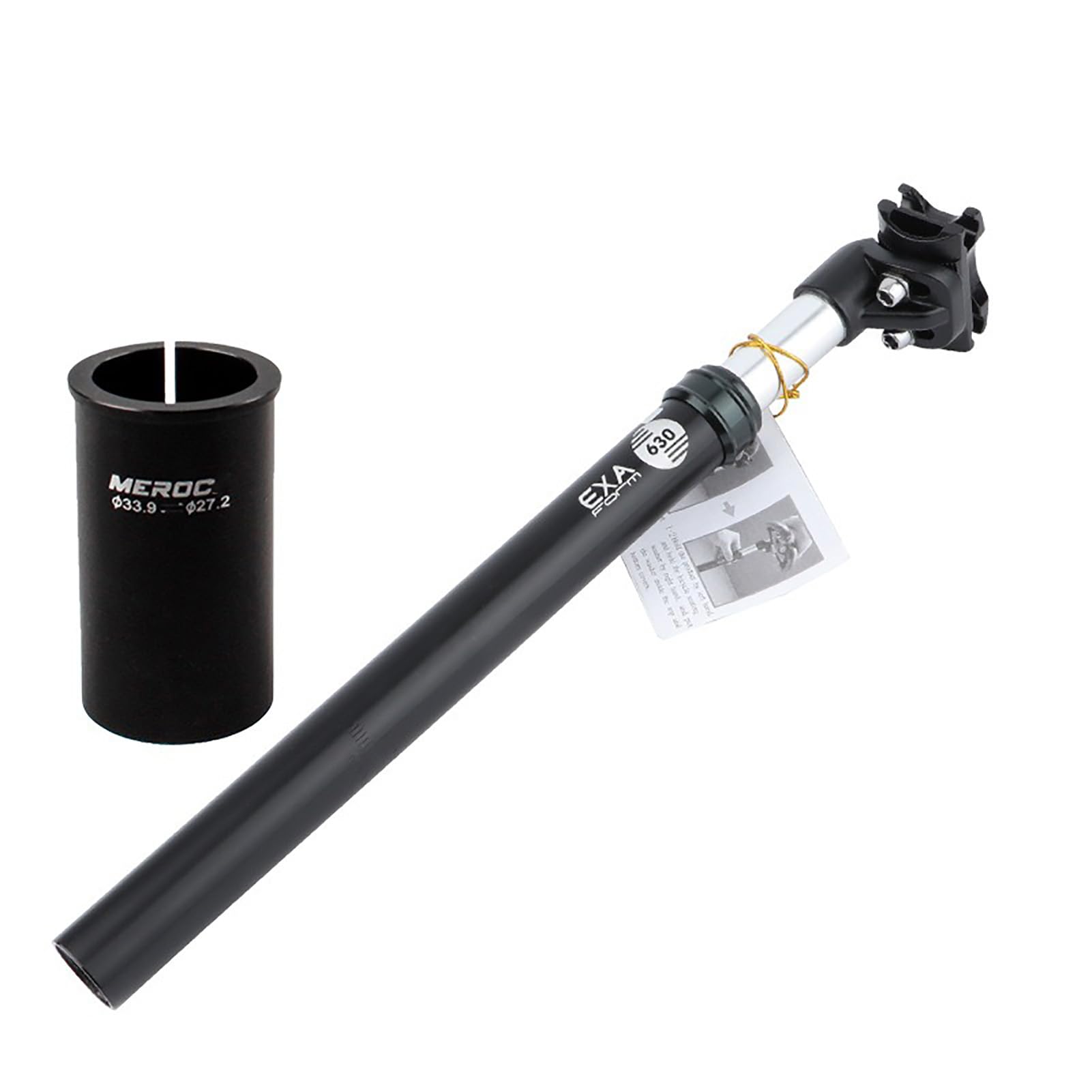 Tija Suspension de Sillín MTB Ø27,2/28,6/30,0/30,4/30,8/31,6/33,9mm Tija de sillín de Bicicleta de Aleación de Aluminio para E-Bike, Trekking Citybike, BMX