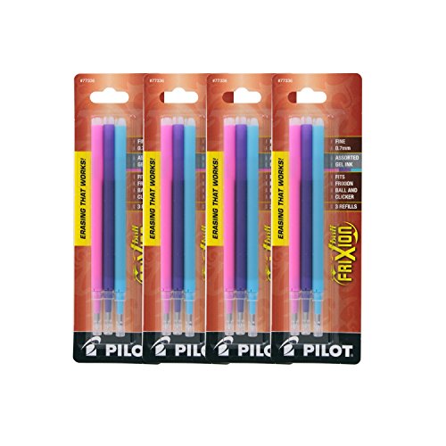 4PACK Recambios Pilot FriXion Plumas Gel Negra miniatura 5