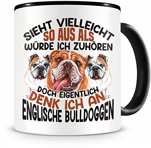 Samunshi® Englische Bulldogge Tasse mit Spruch Sieht vielleicht so aus Englische Bulldogge Geschenk für Hunde Fans Kaffeetasse Lustige Tassen Kaffeebecher zum...