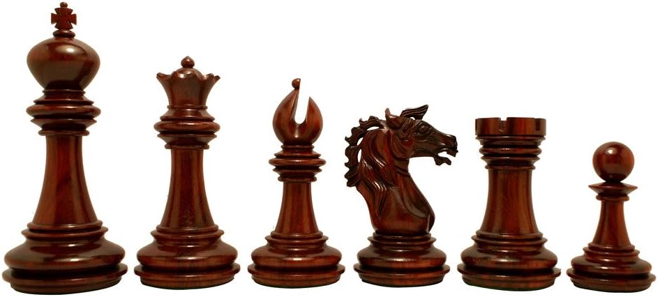 Staunton Castle, Regal Series Wooden 4'' Chess Pieces - Best Chess Board Game - Beginner Learning Teaching Professional Optimal Weighted Chess Pieces, for Kids & Adults