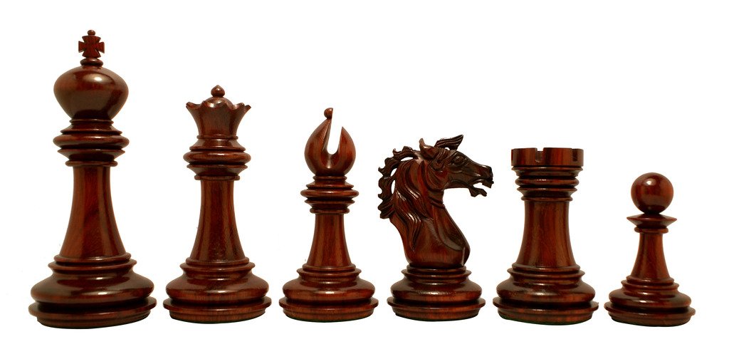Staunton Castle, Regal Series Wooden 4'' Chess Pieces - Best Chess Board Game - Beginner Learning Teaching Professional Optimal Weighted Chess Pieces, for Kids & Adults
