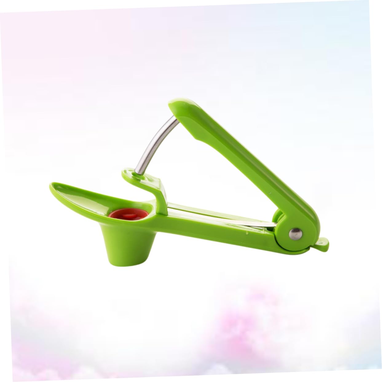 Unomor Stainless Steel Cherry Pitter Removal Tool Easy Squeeze Grip Fruit Vegetable Gadget Green for Quick Pitting Clean Design and Safe for Boys and Girls