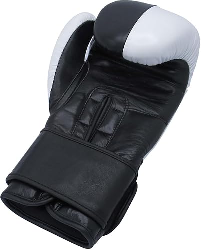 Miniatura 6 de TMA Guantes de boxeo para entrenamiento y Muay Thai  Guantes de cuero de vaca para sparring, kickboxing y lucha  Ideal para saco de boxeo pesado,