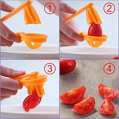 Grape Cutter, Grape Tomatoes Slicer for Kids - Portable Auxiliary Baby Food Fruit Creative Tools - Thumbnail 5