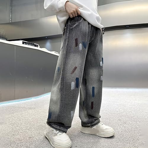 Pantalon baggy garçon blanc confortable avec poches et cordon réglable