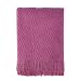 BOURINA Decorative Purple Throw Blanket Textured Solid Soft for Sofa Couch Cozy Decorative Knitted Blanket, 50" x 60", Light Lavender.