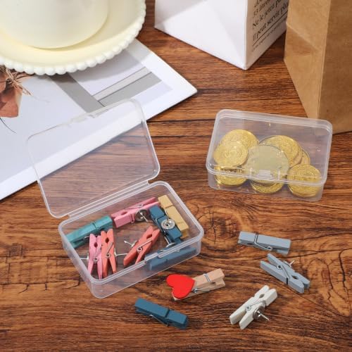 80 Pcs Clear Plastic Containers for Beads, 3.35" L x 2.36" W x 1" H — 사진 5