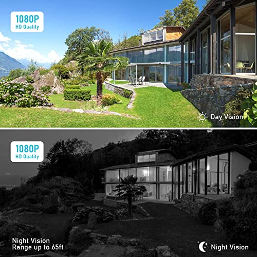 Jidetech Solar Security Camera Outdoor,Wireless 2.4G Wifi 360° View Pan Tilt Solar Powered Battery Camera With 1080P Night Vision, 2-Way Talk, Motion Detection, Strobe Light/Spotlight, Cloud Storage #TOP4