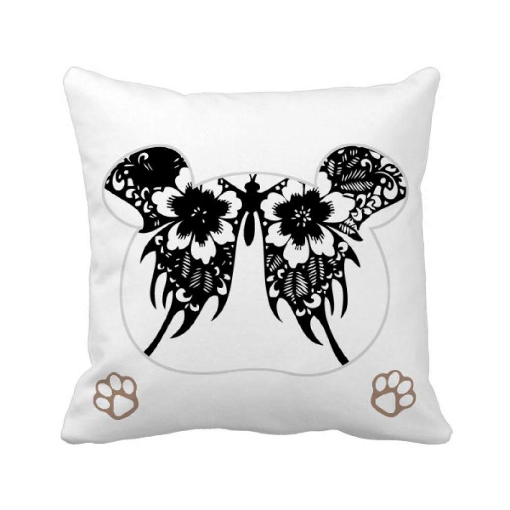 Housse de coussin papillon à fermeture invisible et finitions de haute qualité