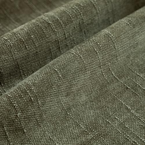 Image of Foindtower Pack of 2 Soft Textured Chenille Throw Decorative Pillow Cover Square Accent Solid Cushion Cover Cozy Neutral Farmhouse Pillow Case for Couch Sofa Bedroom Living Room 24x24 Inch,Olive Green
