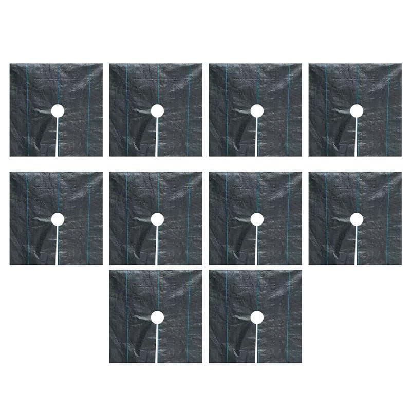 Moliuoly 10 piezas de malla para malas hierbas para árboles, huertos y jardines, 1 m x 1 m