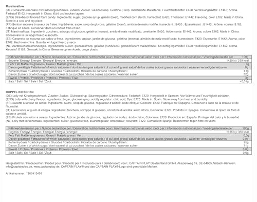 CAPTAIN PLAY Gute Besserung Retro Süßigkeiten Mix, 16 Teile einzeln verpackt, Geschenk Box mit 8 Sorten ohne Schokolade, 178g besonderer Süßigkeiten Mix